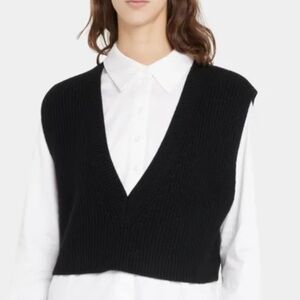 Alice + Olivia Women's Orly Black Sweater Vest Size S